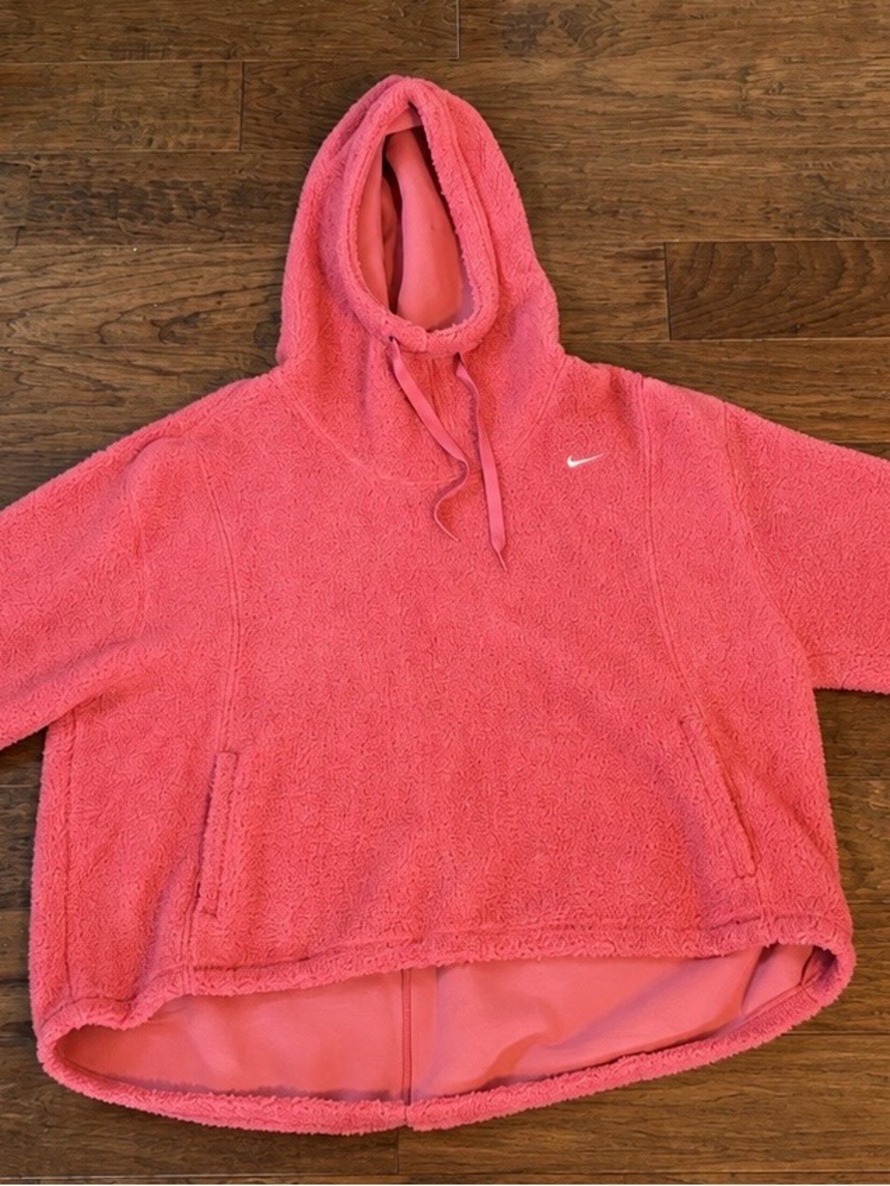 Nike Coral Pink Sherpa Hooded Pullover